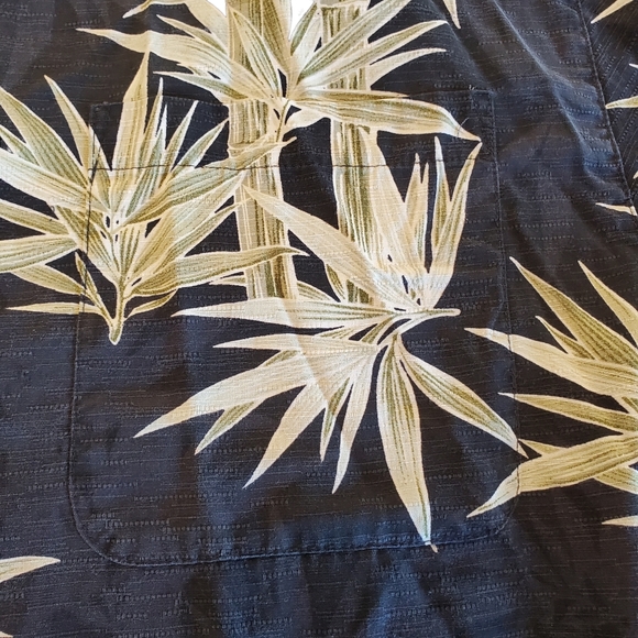 Jamaica Jaxx Men's Shirt Silk Hawaiian Short Sleeve Button Palm Trees Black XL - Picture 6 of 14